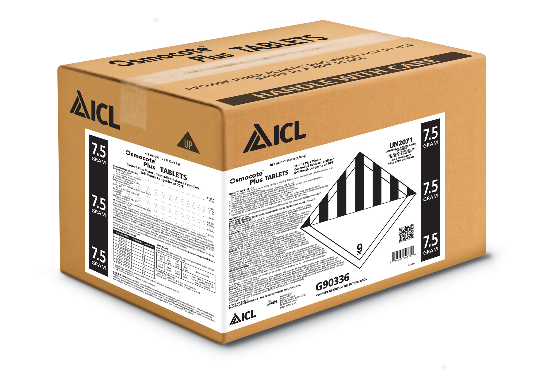 Osmocote® Plus 15-8-11 8-9M - 1000 per case - Controlled Release CRF